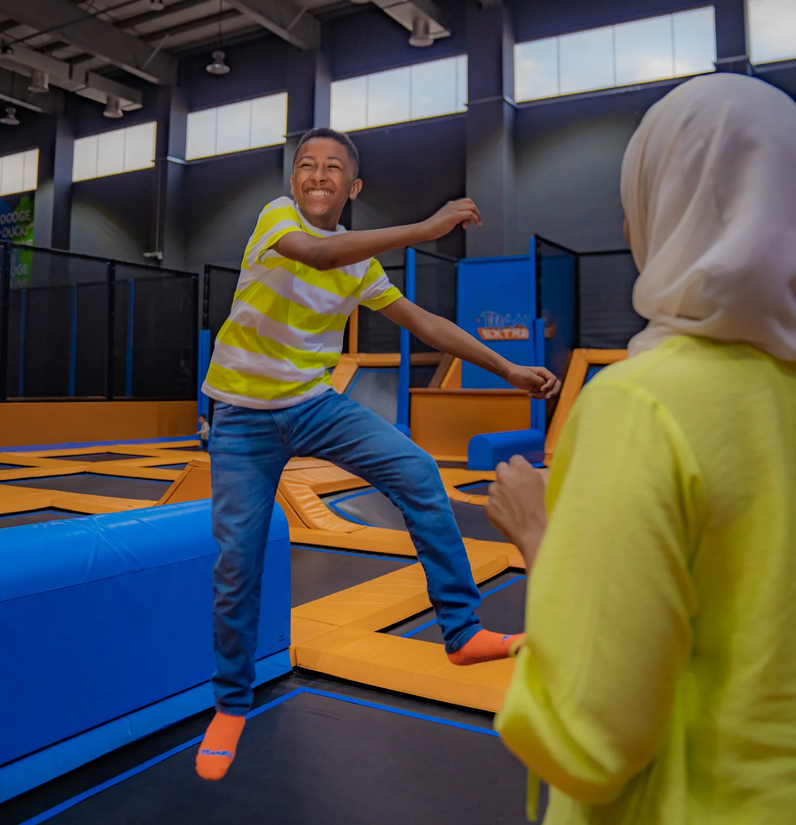 Active trampoline session at Trampo Oman