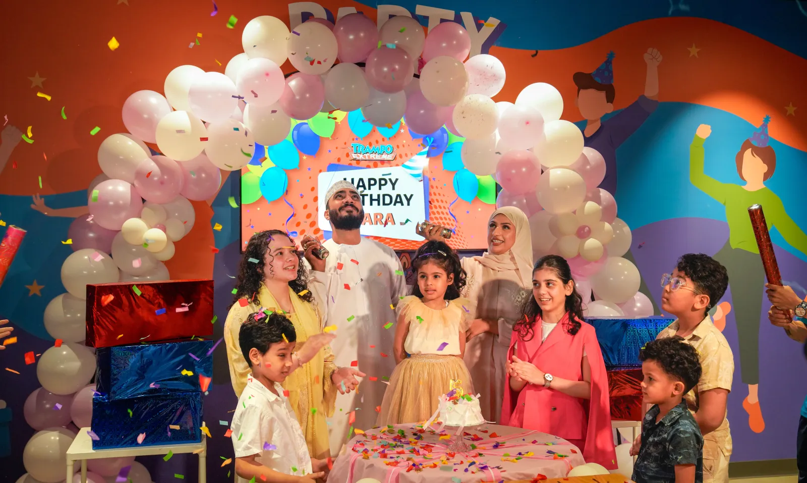 Birthday setup at Trampo Oman